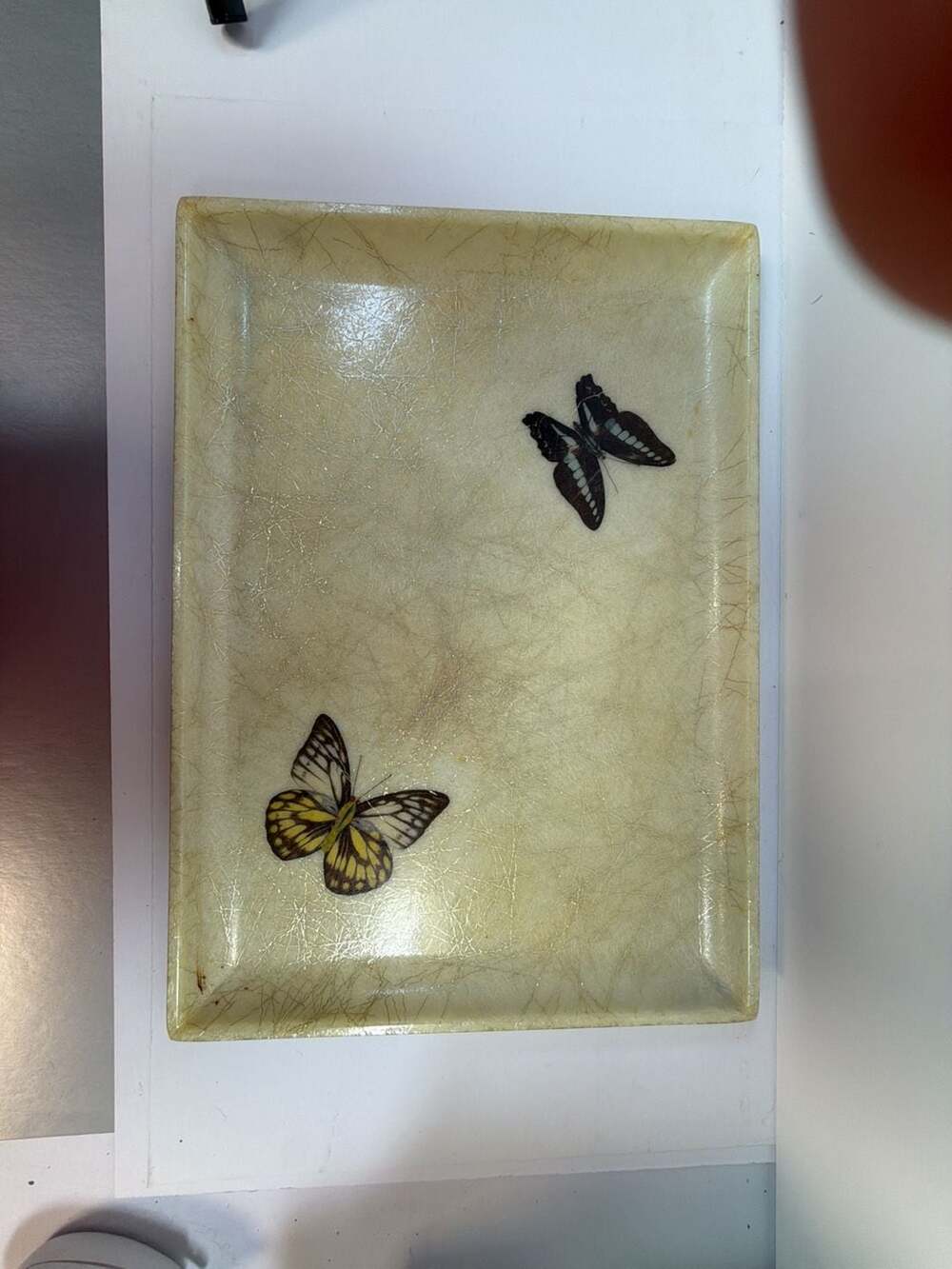 Vintage Mid-Century Modern Fiberglass Butterfly Serving Tray - Picture 1 of 5